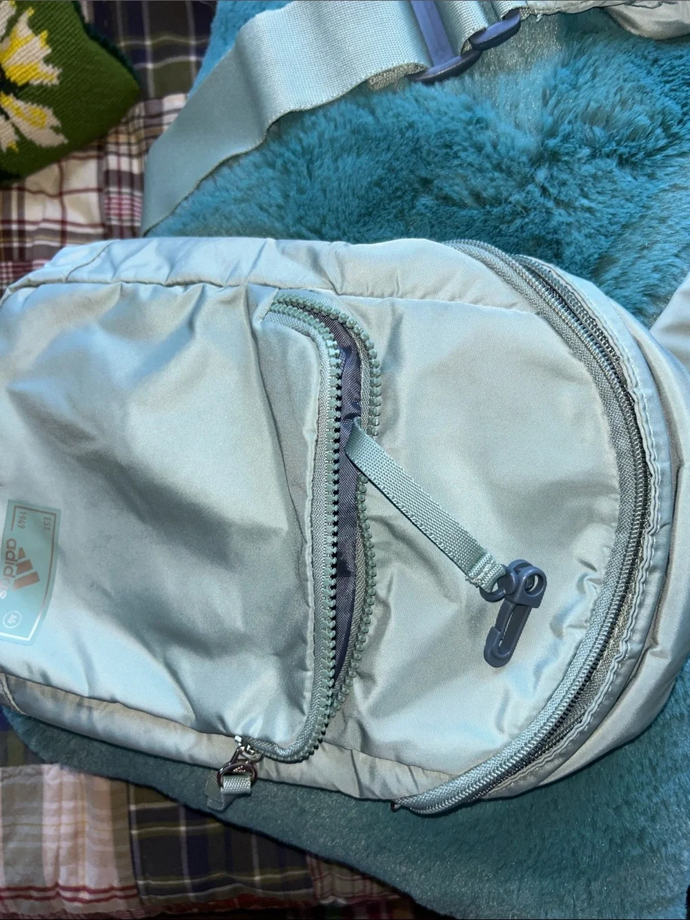 adidas Pale green Mini Backpack with phone Pouch - Picture 4 of 5